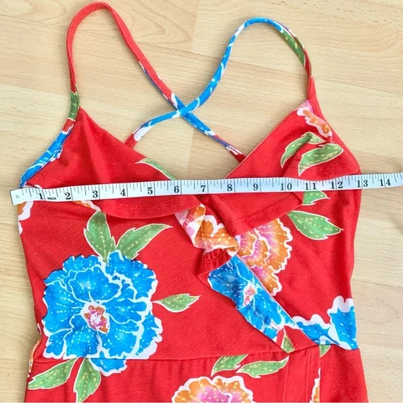 Multicolor Long Floral Dress With Ruffles - Picture 4 of 8